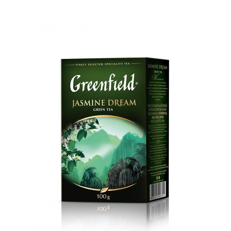 Чай зеленый GREENFIELD Jasmine Dream листовой, 100г  - передать осужденному в СИЗО, ИК, КП, ЛИУ, Тюрьмы
