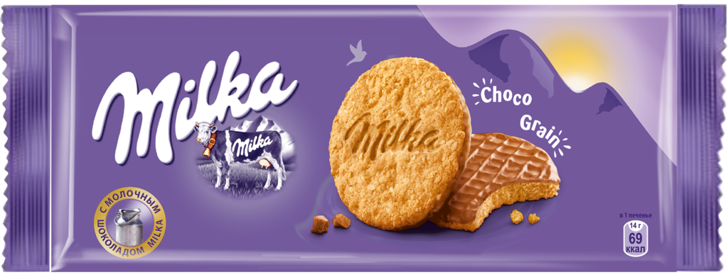 Печенье MILKA Choco Grain с овсяными хлопьями, покрытое молочным шоколадом  - передать осужденному в СИЗО, ИК, КП, ЛИУ, Тюрьмы